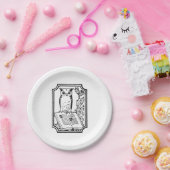 かわいいヴィンテージブッククラブフクロウパーティープレート ペーパープレート (パーティー)