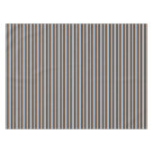 かわいいヴィンテージブルーブラウンストライプズ テーブルクロス (正面(横))