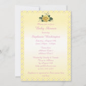 かわいいヴィンテージプリンセスバラベビーシャワー 招待状 (裏面)