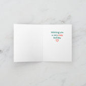 かわいいヴィンテージプリントエフェクトホリデー/クリスマスカード カード (内部)