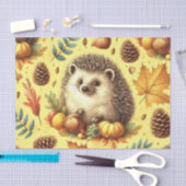 かわいいヴィンテージヘッジホッグのシームレスパターン 薄葉紙 (クラフト)