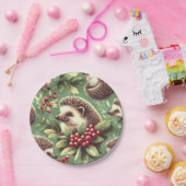 かわいいヴィンテージヘッジホッグパターン ペーパープレート (パーティー)