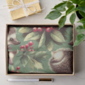 かわいいヴィンテージヘッジホッグパターン 薄葉紙 (ギフト)