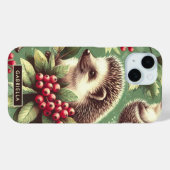 かわいいヴィンテージヘッジホッグパターン Case-Mate iPhoneケース (裏面 (横))
