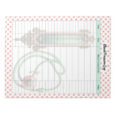 かわいいヴィンテージヘルスケア血圧計 ノートパッド (正面)