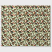 かわいいヴィンテージベビータイガーシームレス ラッピングペーパー (フラット)