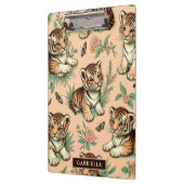 かわいいヴィンテージベビータイガーパターン クリップボード (左)