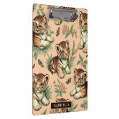 かわいいヴィンテージベビータイガーパターン クリップボード (右)