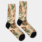 かわいいヴィンテージベビータイガーパターン ソックス (右)