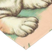 かわいいヴィンテージベビータイガーパターン テーブルクロス (アングル)