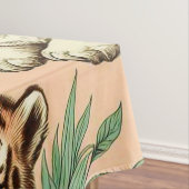 かわいいヴィンテージベビータイガーパターン テーブルクロス (インサイチュ)