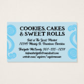 かわいいヴィンテージベーキングベーカリーの名刺 (裏面)