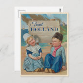 かわいいヴィンテージホランドオランダオランダ旅行 ポストカード (正面/裏面)