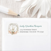 かわいいヴィンテージボーイバニー戻り名住所 ラベル (インサイチュ)