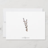 かわいいヴィンテージボーイ、イースターバニーと染め卵 シーズンカード (裏面)