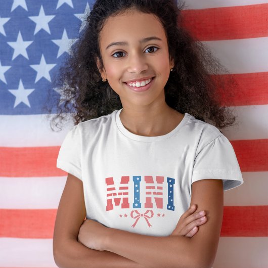 かわいいヴィンテージミニリボン7月4日 Tシャツ