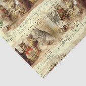 かわいいヴィンテージミュージカルキャットバンド 薄葉紙 (詳細)