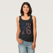 かわいいヴィンテージメリカ国旗Est。1776 Tシャツ (正面フル)