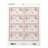 かわいいヴィンテージメール休日ギフトラベル ラベル (フルシート)