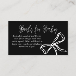 かわいいヴィンテージレッドブラックボウブックスベビー エンクロージャーカード