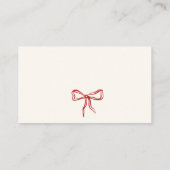 かわいいヴィンテージレッドボウブックスベビー エンクロージャーカード (裏面)