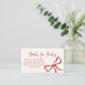 かわいいヴィンテージレッドボウブックスベビー エンクロージャーカード (スタンド正面)