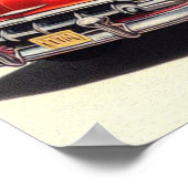 かわいいヴィンテージレトロガール絵画ズ ポスター (角)