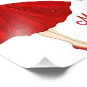 かわいいヴィンテージレトロクリスマスレディーウォールアート フォトプリント            (角)