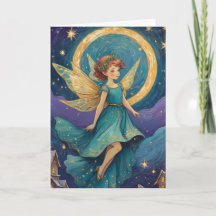 かわいいヴィンテージレトロフェアリースターリーナイトホリデイ