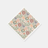 かわいいヴィンテージレトロフラワーズティッシュペーパー スタンダードカクテルナプキン (角)