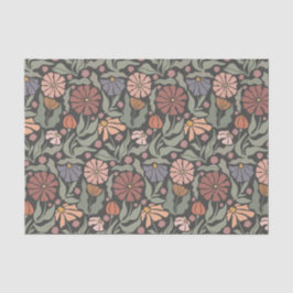 かわいいヴィンテージレトロフラワーズティッシュペーパー 薄葉紙