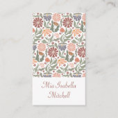 かわいいヴィンテージレトロフラワーズ名刺 名刺 (正面)