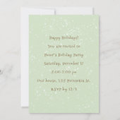 かわいいヴィンテージレトロ小妖精や小人セージクリスマスパーティー 招待状 (裏面)