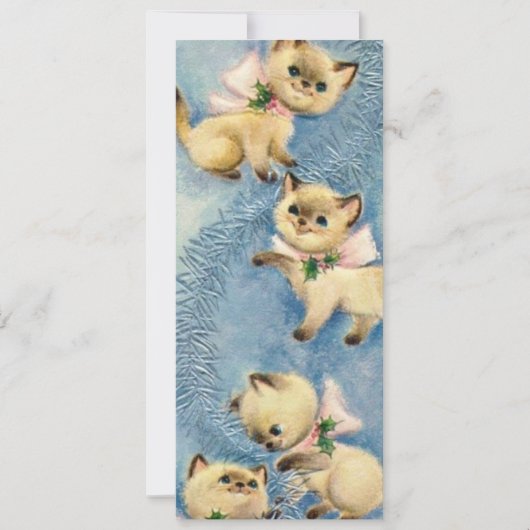 かわいいヴィンテージレトロ猫たち シーズンカード (正面)