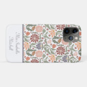 かわいいヴィンテージレトロ花カスタマイズ可能な名前 Case-Mate iPhoneケース (裏面(横))
