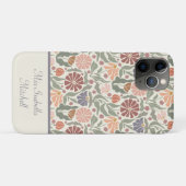 かわいいヴィンテージレトロ花カスタマイズ可能な名前 Case-Mate iPhoneケース (裏面(横))