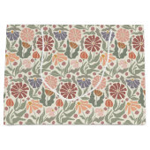 かわいいヴィンテージレトロ花大抱き枕 ラージペーパーバッグ (正面)