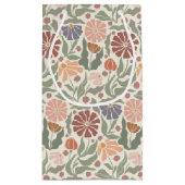 かわいいヴィンテージレトロ花小抱き枕 スモールペーパーバッグ (裏面)