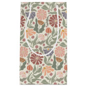 かわいいヴィンテージレトロ花小抱き枕 スモールペーパーバッグ (正面)