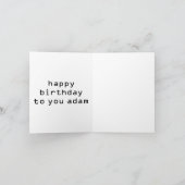 かわいいヴィンテージレトロsci fiロボット誕生日カード サンキューカード (内部)