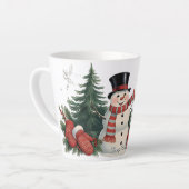 かわいいヴィンテージ伝統的クリスマス カフェラテマグ (左アングル)