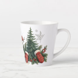 かわいいヴィンテージ伝統的クリスマス カフェラテマグ