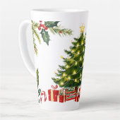 かわいいヴィンテージ伝統的クリスマス カフェラテマグ (左アングル)