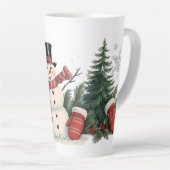 かわいいヴィンテージ伝統的クリスマス カフェラテマグ (右アングル)