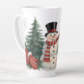 かわいいヴィンテージ伝統的クリスマス カフェラテマグ (左アングル)
