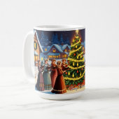 かわいいヴィンテージ伝統的クリスマス コーヒーマグカップ (正面左)