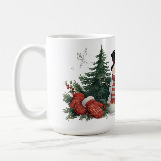 かわいいヴィンテージ伝統的クリスマス コーヒーマグカップ (左)