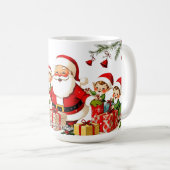 かわいいヴィンテージ伝統的クリスマス コーヒーマグカップ (正面右)