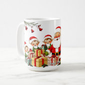かわいいヴィンテージ伝統的クリスマス コーヒーマグカップ (正面左)