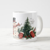かわいいヴィンテージ伝統的クリスマス ジャンボコーヒーマグカップ (正面右)